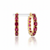 Ruby Gold Hoop Earrings