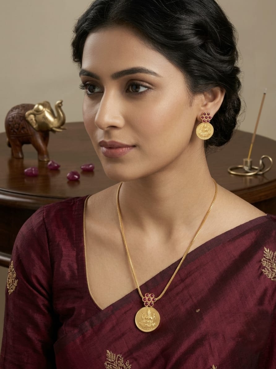 Chain With Pendant And Earrings