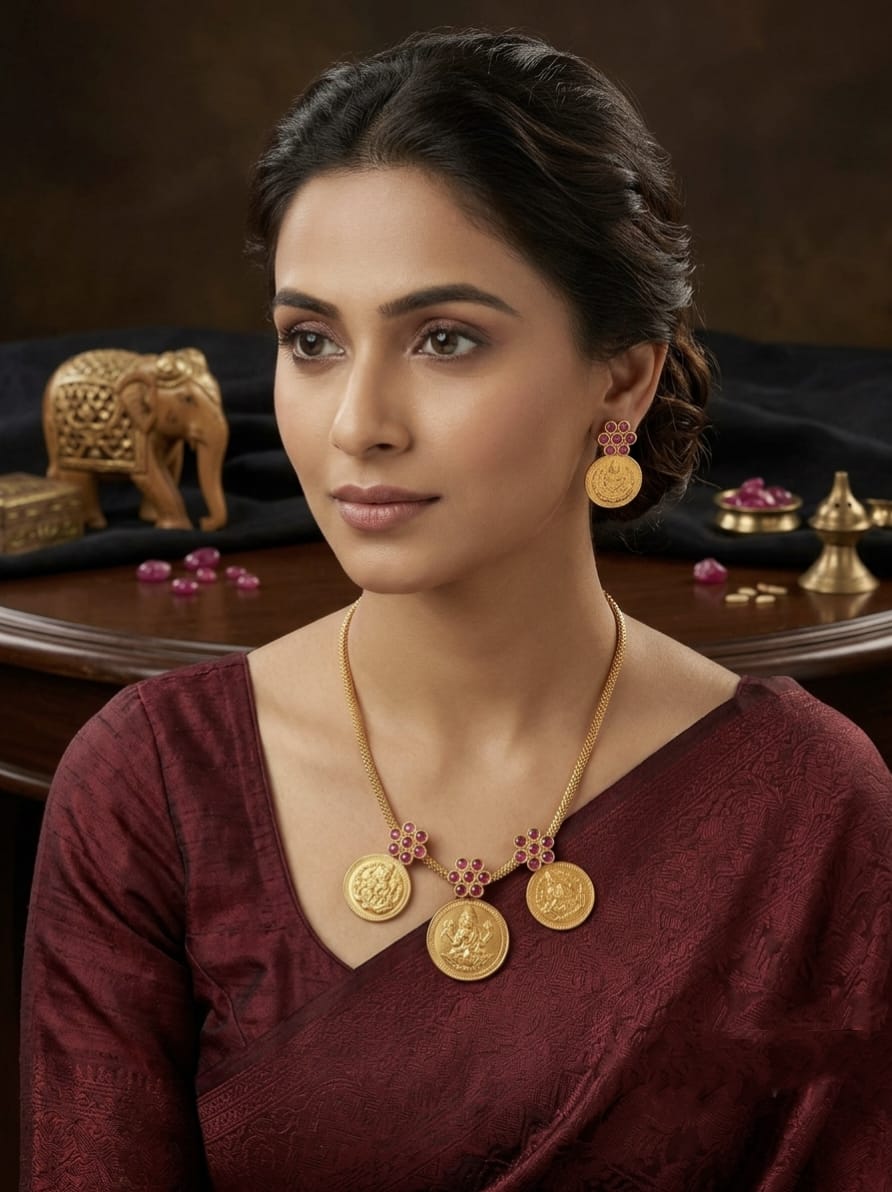 Chain With Pendant and Earrings