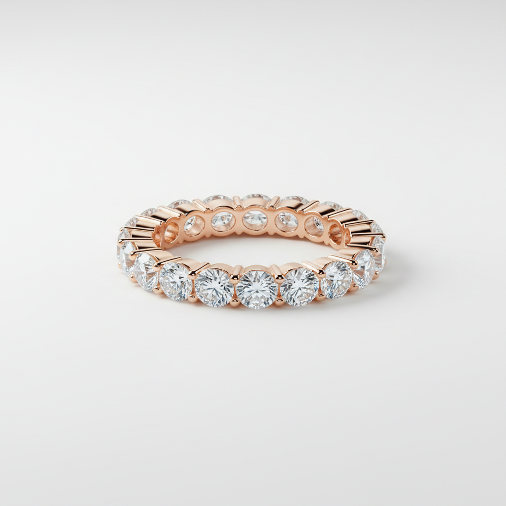 Rose Gold Diamond Eternity Band