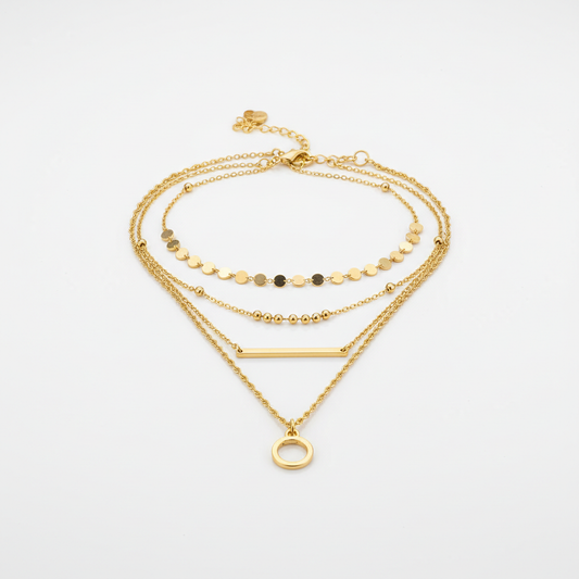 Layered Gold Chain Necklace Set