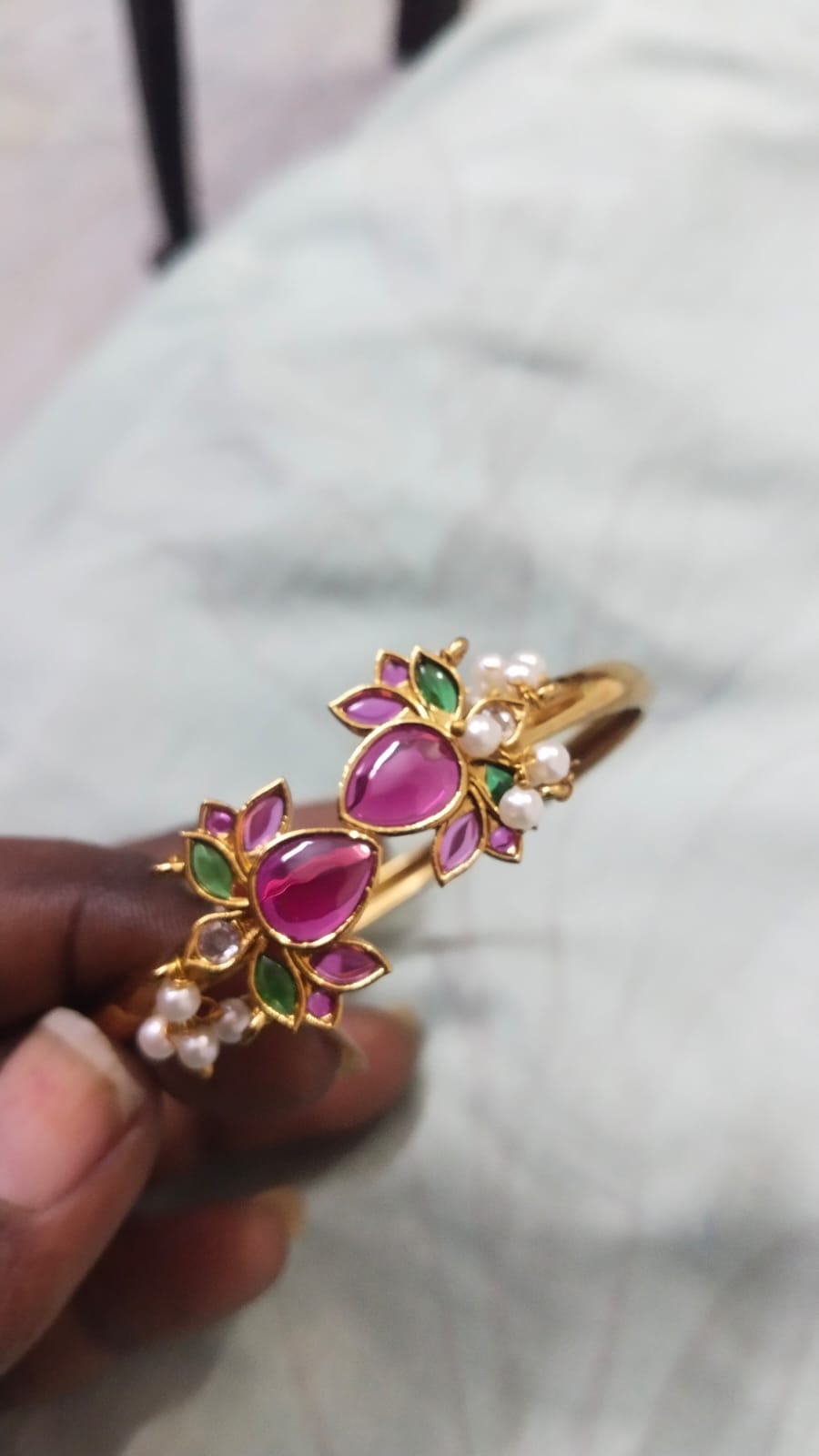 Gold Finish Openable Kada
