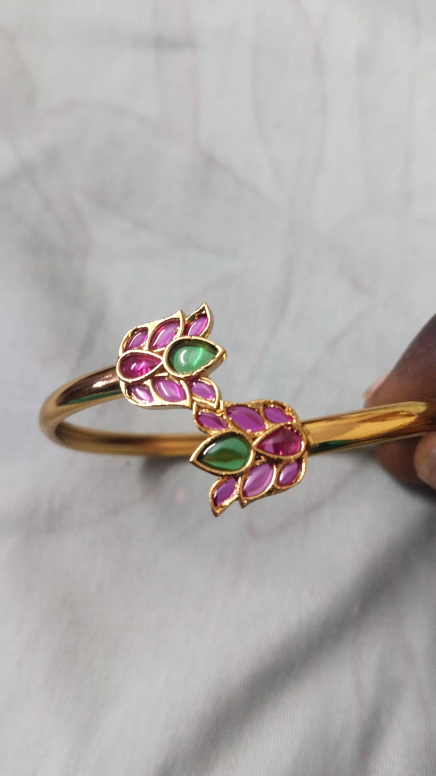 Gold Finish Openable Kada