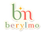 A die-cut sticker featuring the stylized text 'b m' with a small yellow star above and 'berylmo' below in multicolored lowercase letters, shown on a plain white background.