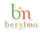 A die-cut sticker featuring the stylized text 'b m' with a small yellow star above and 'berylmo' below in multicolored lowercase letters, shown on a plain white background.